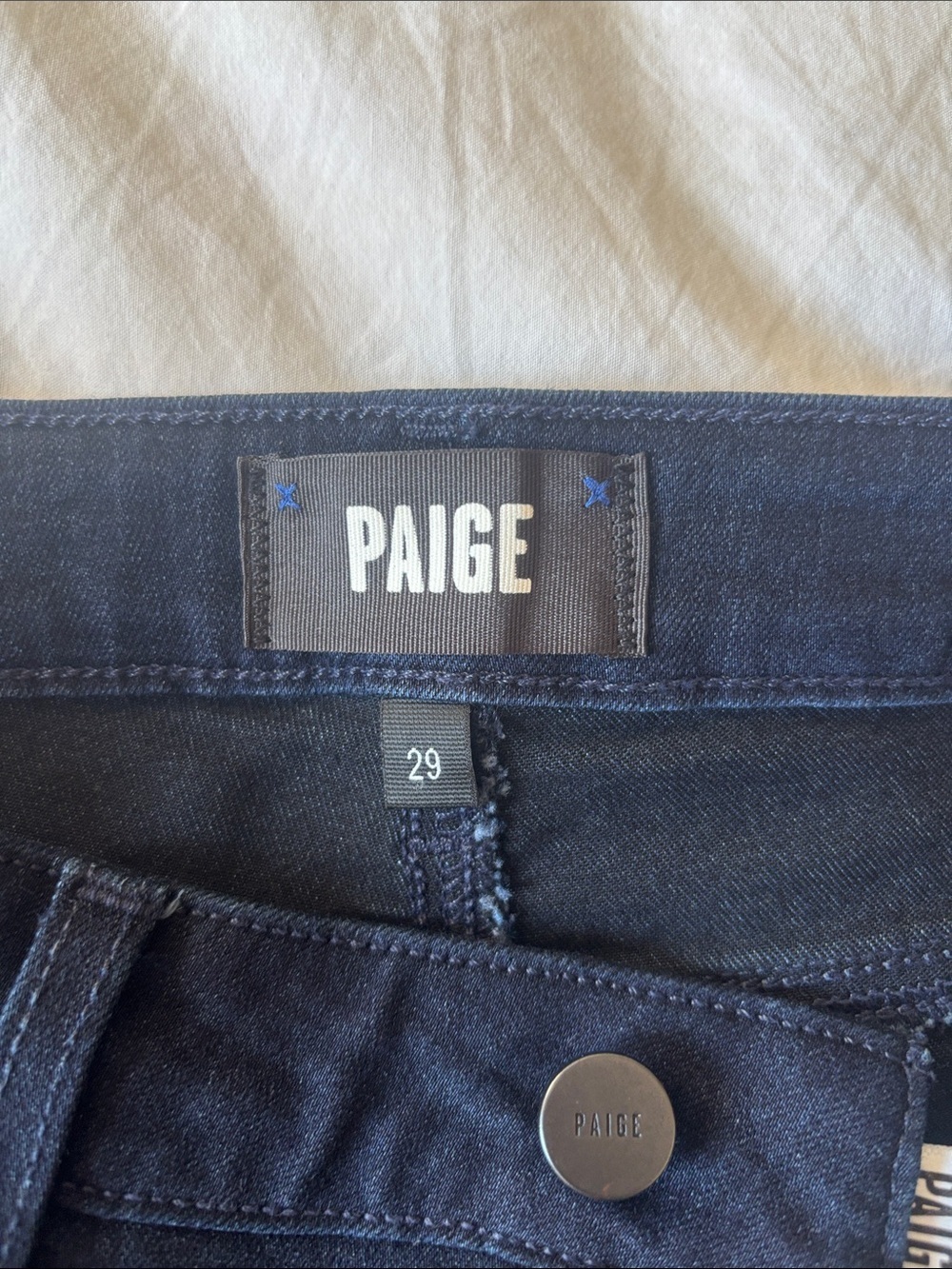 Paige Denim Hoxton Crop Skinny Jeans in Dark Navy Wash, 29 - Picture 6 of 8